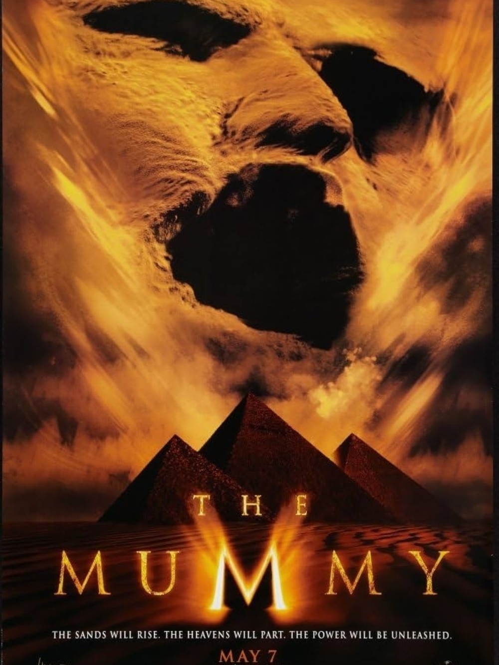 The Mummy Movie Poster - Bold Orange & Black Artwork